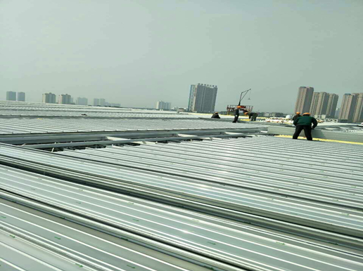 武汉65-430铝镁锰板安装现场